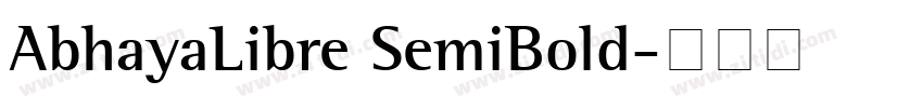 AbhayaLibre SemiBold字体转换